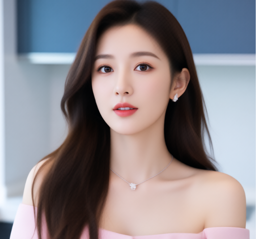 微笑的女模特